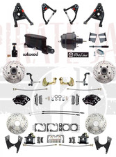 1967-69 Camaro Wilwood Calipers Front Rear Power Disc Brake Kit Tubular A Arms