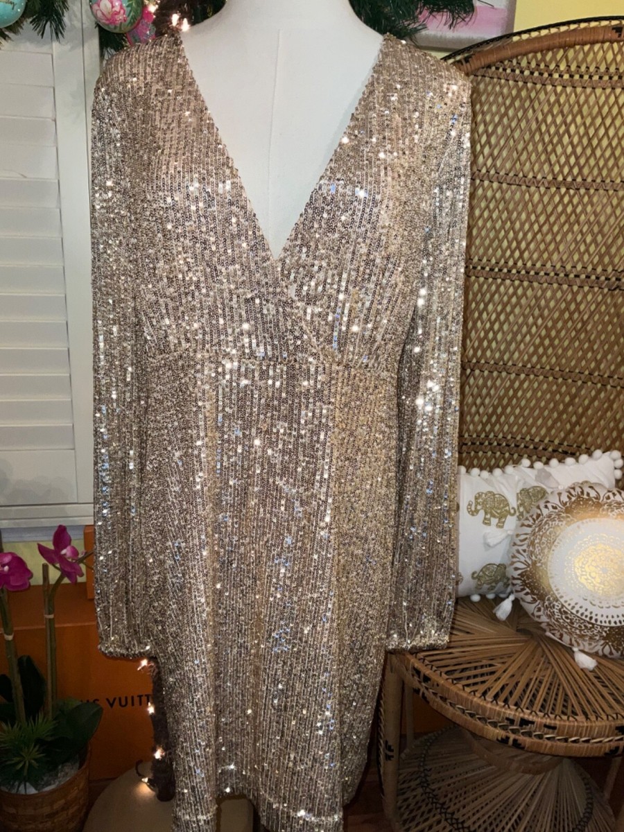 gold sequin dress size 18 Plus Size Halter Neck Cut Out Backless Gold Sequin Formal Maxi Dress