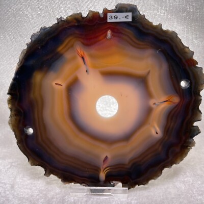 Achat Scheibe 13 cm x 14,2 cm Agate Slice Achatscheibe Agate
