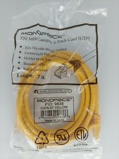 MONOPRICE 9838 Ethernet Patch Cord Cat6 Flexboot Yellow 7ft