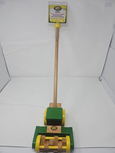 John Deere ERTL Kids Push-Along Combine Wooden 1998 New 18mon.+ - Picture 1 of 4