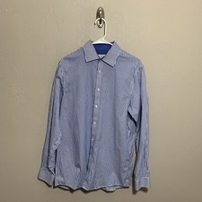 Michael Kors Mens Striped Long Sleeve Button Down Dress Shirt Sz 15 1/2 34/35