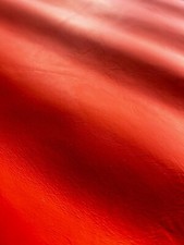 Vera pelle montone liscio gommato color arancio pellami/pelle