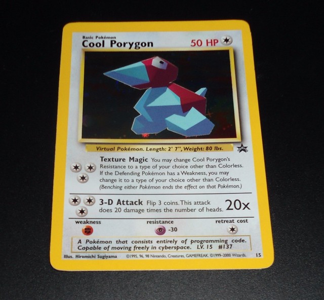 Cool Porygon # 15 Holo Black Star Promo WOTC RARE Near MINT Pokemon
