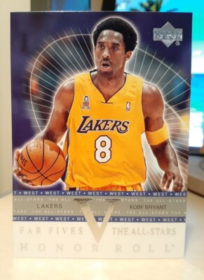 2001-02 Upper Deck Honor Roll Fab Fives All-Stars Kobe Bryant LOS ANGELES LAKERS