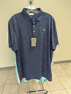 NWT MEN'S KJUS STEPHEN POLO, SIZE: 2XL, COLOR: NAVY FLORAL (M6)