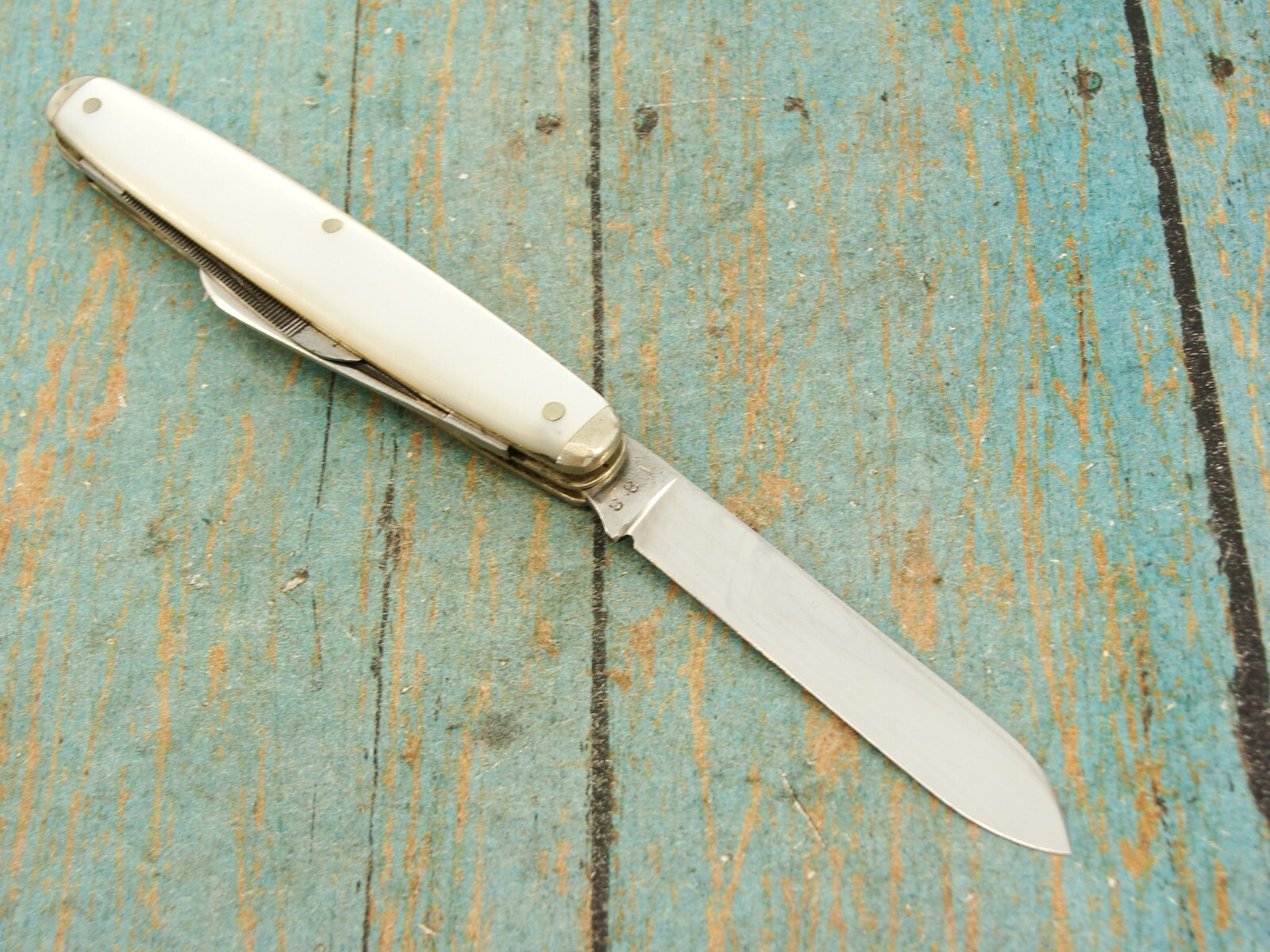 NM VINTAGE WARDS USA PEARL SENATOR EQUAL END POCKET KNIFE WINCHESTER