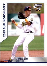 2019 Burlington Bees Choice #22 Livan Soto Valencia Venezuela VZ Baseball Card