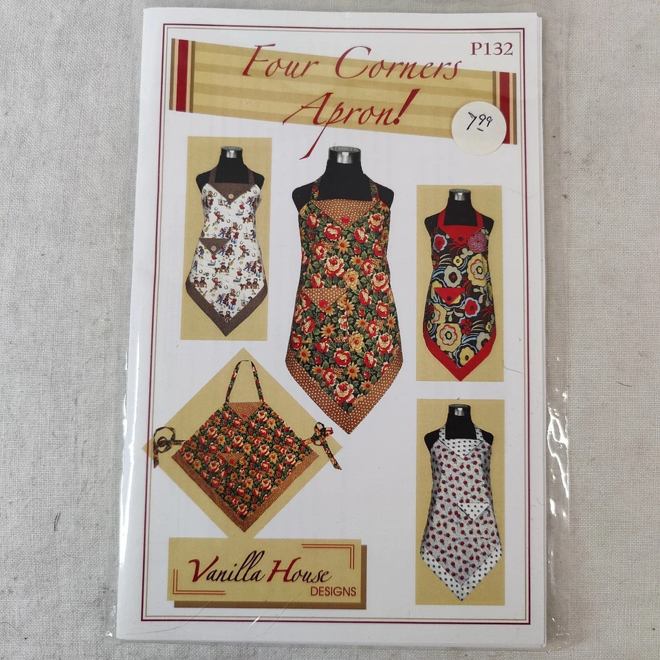 FOUR CORNERS APRON! Full or Half Sized Quilted Creative Clothing Project P132 - Image 4 of 4