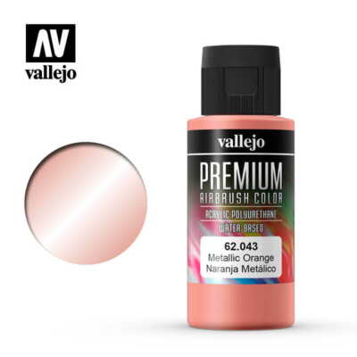 VALLEJO PREMIUM COLOR 62043 METALLIC ORANGE 60ml (Acrylic Paint)