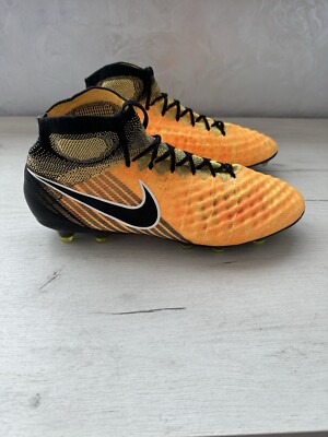 Nike Magista Obra 2 FG Black Yellow Football Cleats Soccer Boots