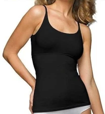 Flexees MAIDENFORM Black Camisole Shapewear Firm Control Tank Top Cami Women 2XL