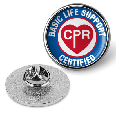 Basic Life Support Certified CPR Sign Hat Pin Lapel Tie Tac Suit Shirt - Silver