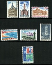 FRANCE 1185-91, 1967 BUILDINGS, MNH (FRN328)