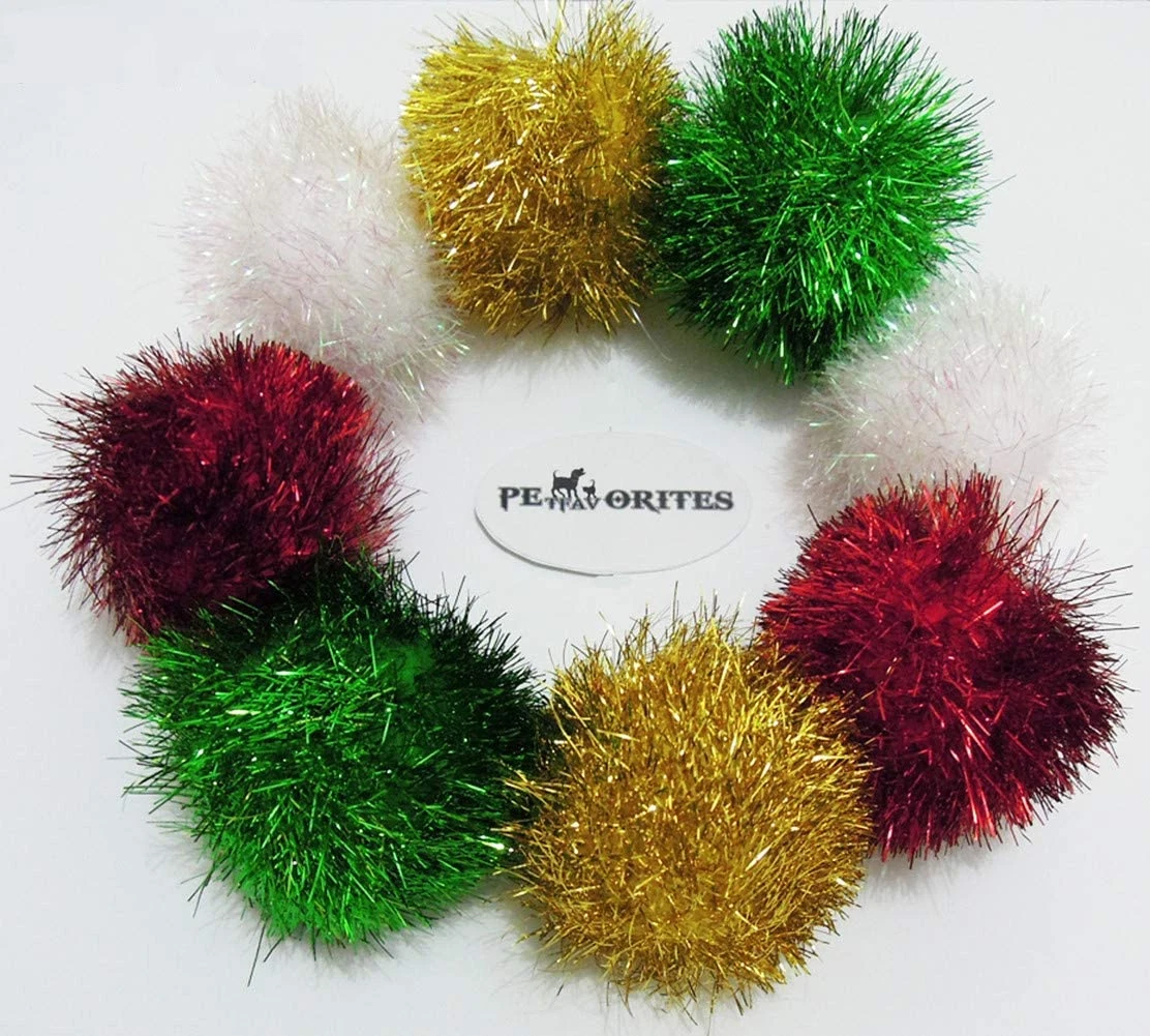 Tinsel pom clearance pom cat toy