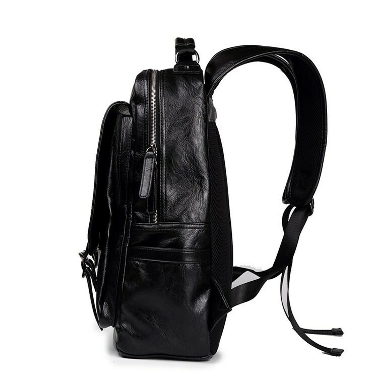 Men's Leather Backpack Shoulder Bag Weekender Travel Laptop