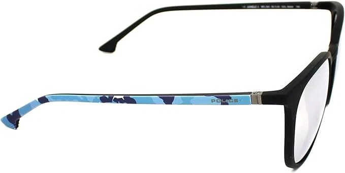 Gafas de sol Police Jungle2 SPL343 6AAX mate negras redondas plateadas espejo 52-20-140 Foto 3 de 3