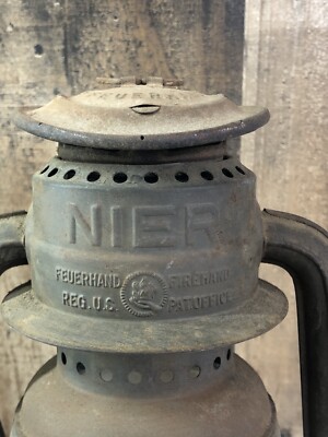 Vintage Nier Feuerhand 260 Kerosene Lantern With Original Globe