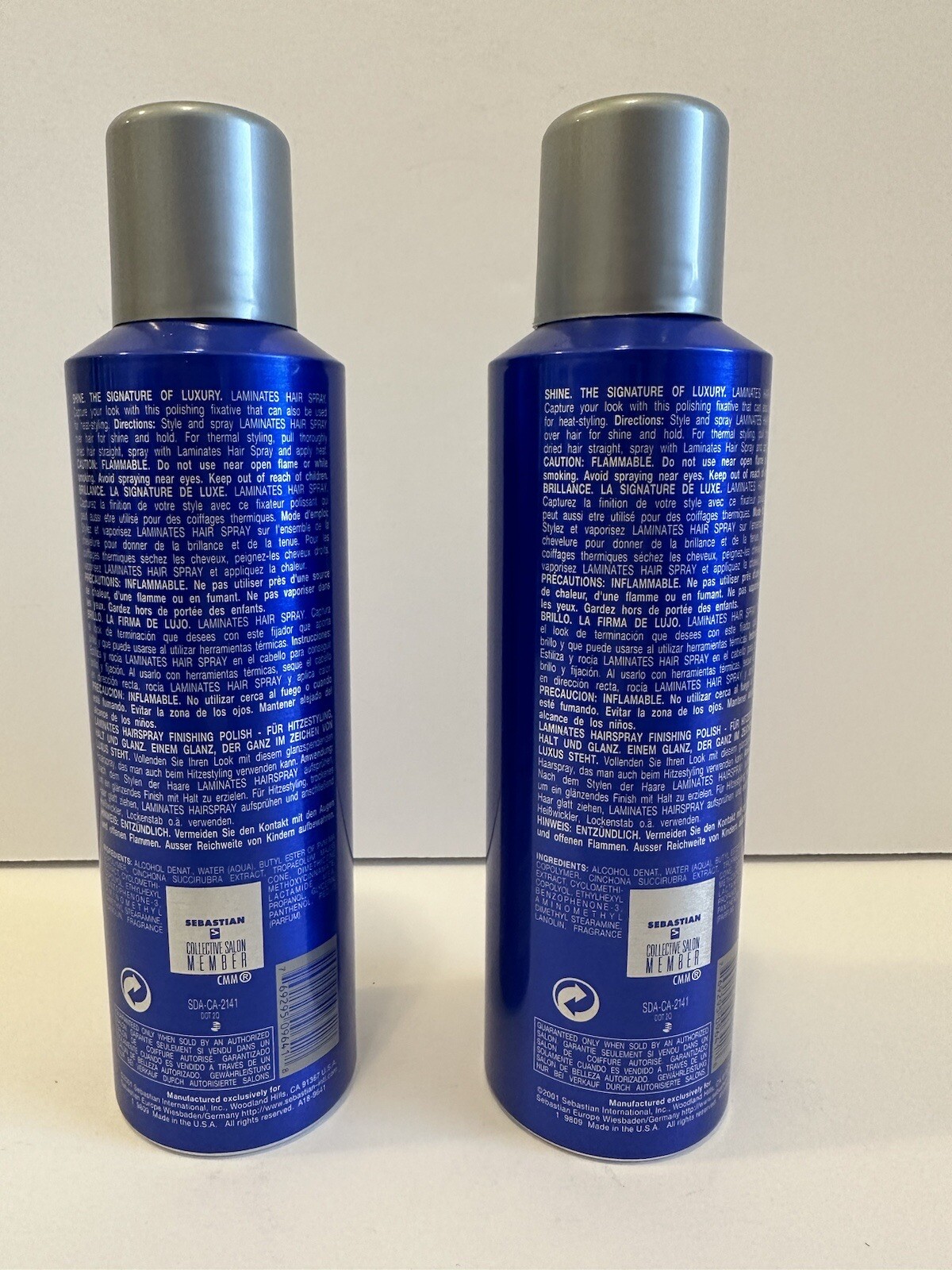 2 X Sebastian Laminates Hair Spray Finishing Polish 8.5oz