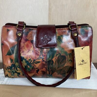 NWT PATRICIA NASH RIENZO MULTI-COLOR LEATHER SATCHEL PURSE