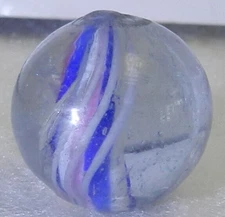 #18820m Vintage German Handmade Solid Core Swirl Marble .59 Inches NM+