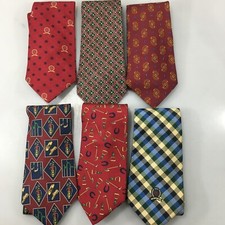 Tommy Hilfiger Lot of 6 Silk Multi-Color Neckties Made in USA
