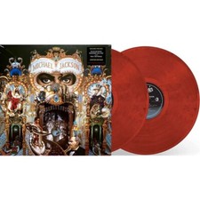 Image of Michael Jackson Dangerous Limited Edition Red And Black Swirl Vinyl 2LP Rare!