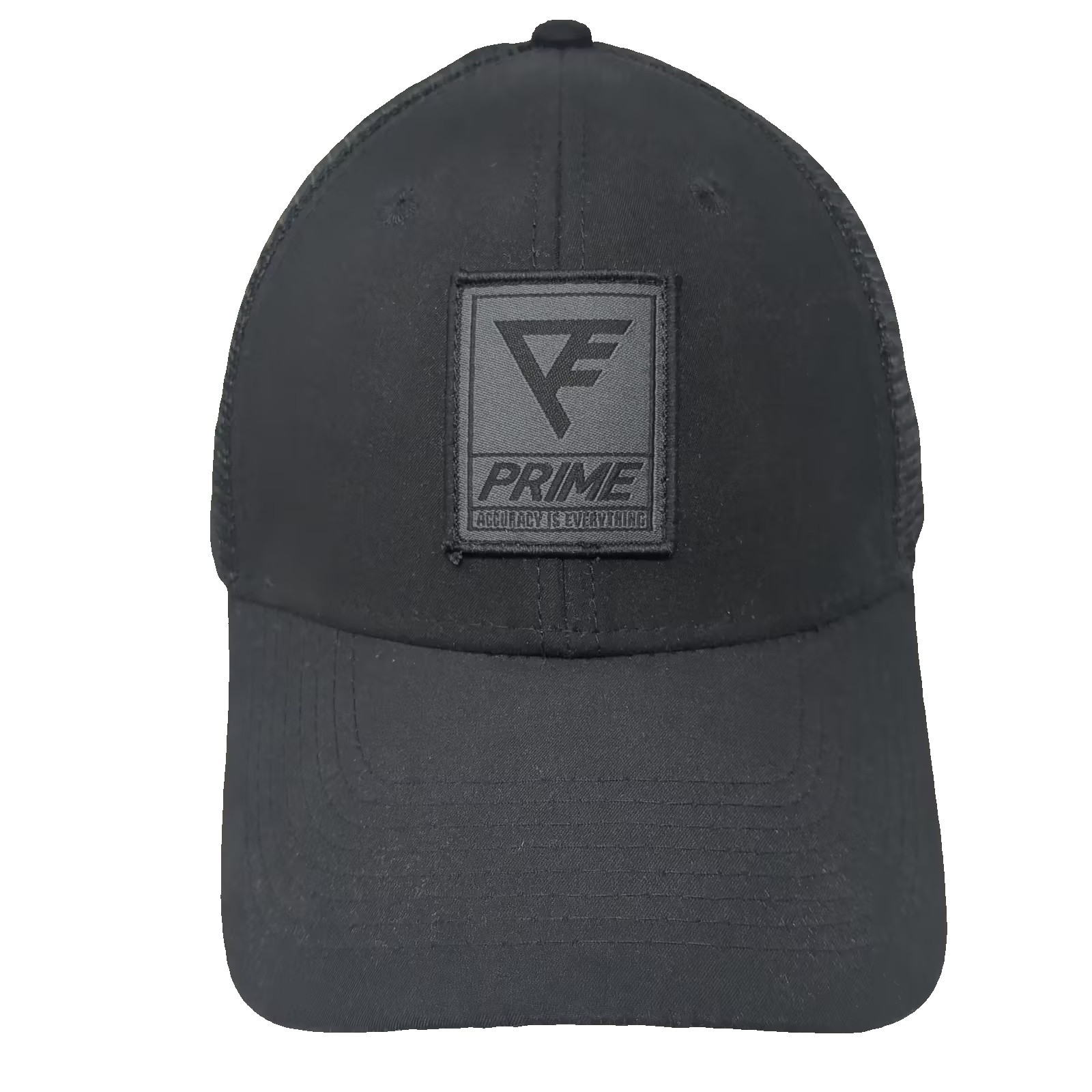 Black One Size Snapback Mesh Patch Logo Embroidery Adjustabl