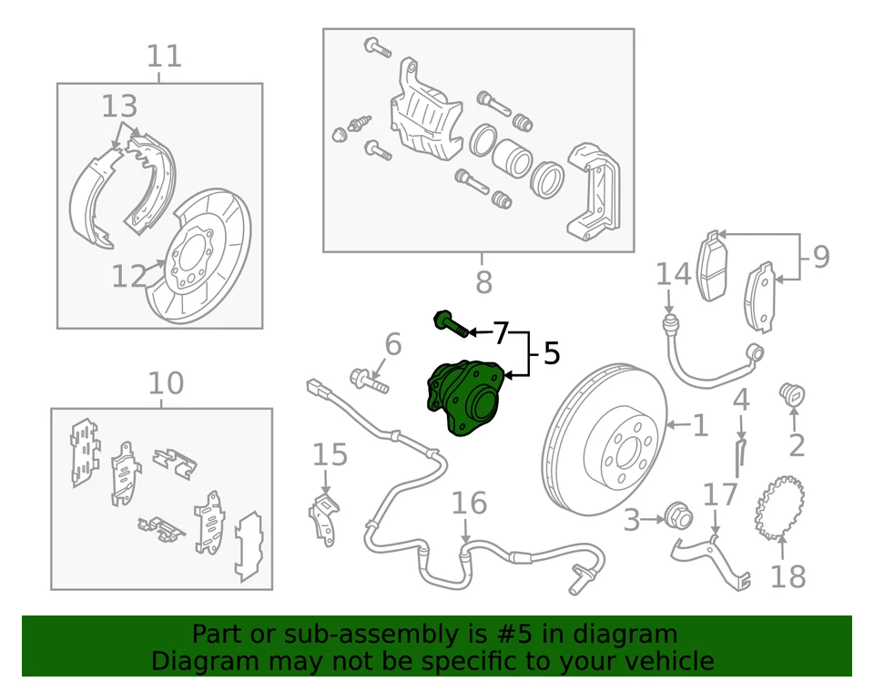 Nissan 2012-2020 genuino - Conjunto de buje 43202-4BA0B Foto 3 de 3