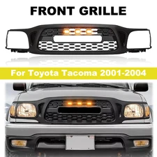 For 2001-2004 Toyota Tacoma TRD Style Front Grill with LED Lights & Letters