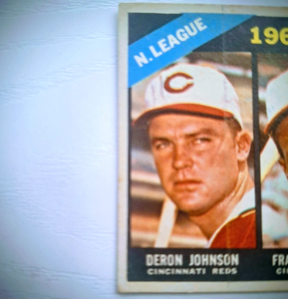 1966 Venezuela Topps Mays NL RBI leaders #219 nice - Image 3 of 4