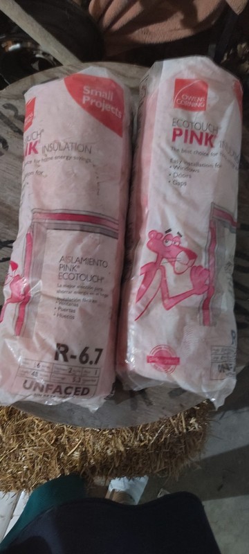 Owens Corning PINK EcoTouch Fiberglass Insulation RR-6.7 Unfaced 16x48x2 2 rolls