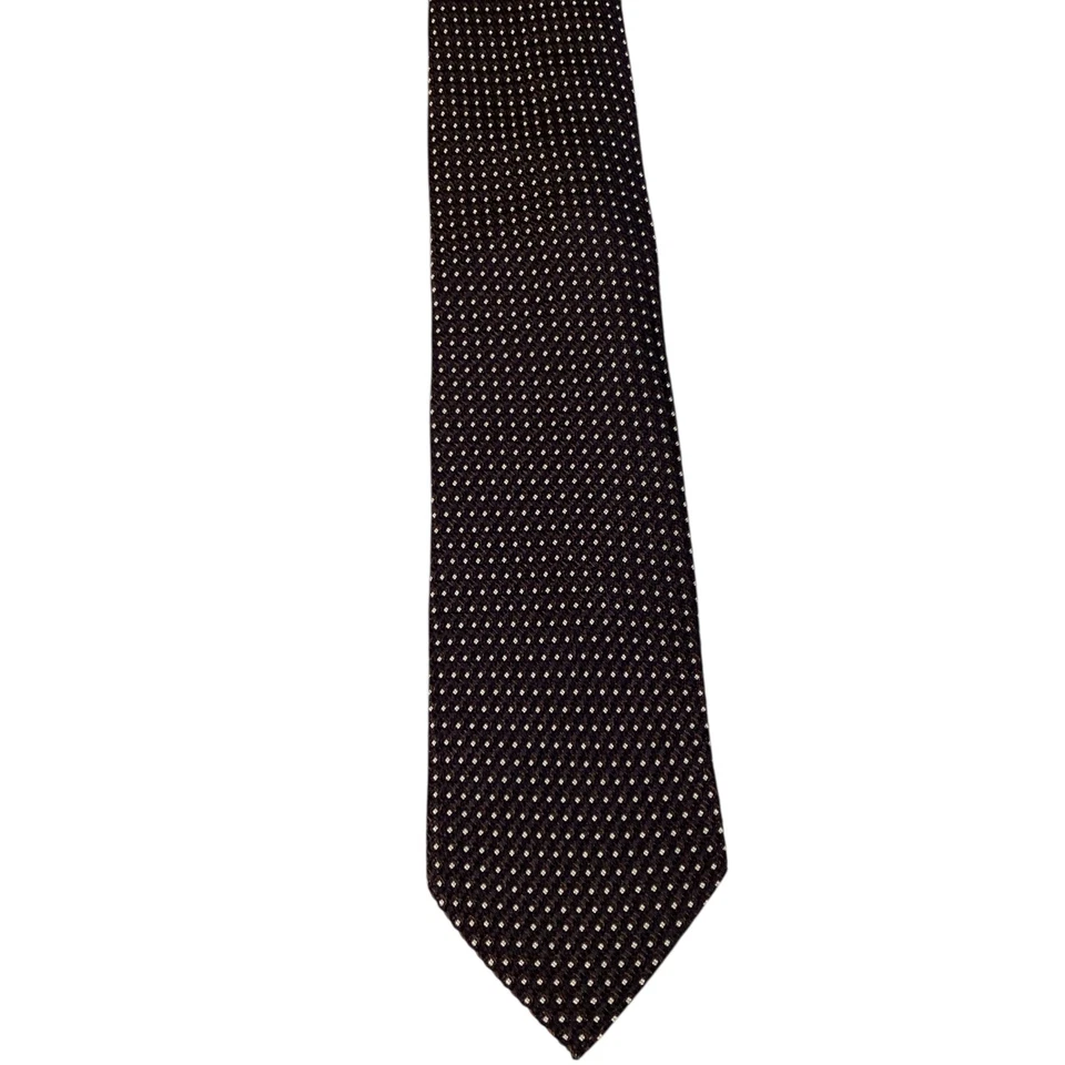 Gravata masculina TOM FORD seda XL 62" ITÁLIA luxo geométrica marrom/azul excelente estado usado rara - Imagem 2 de 3