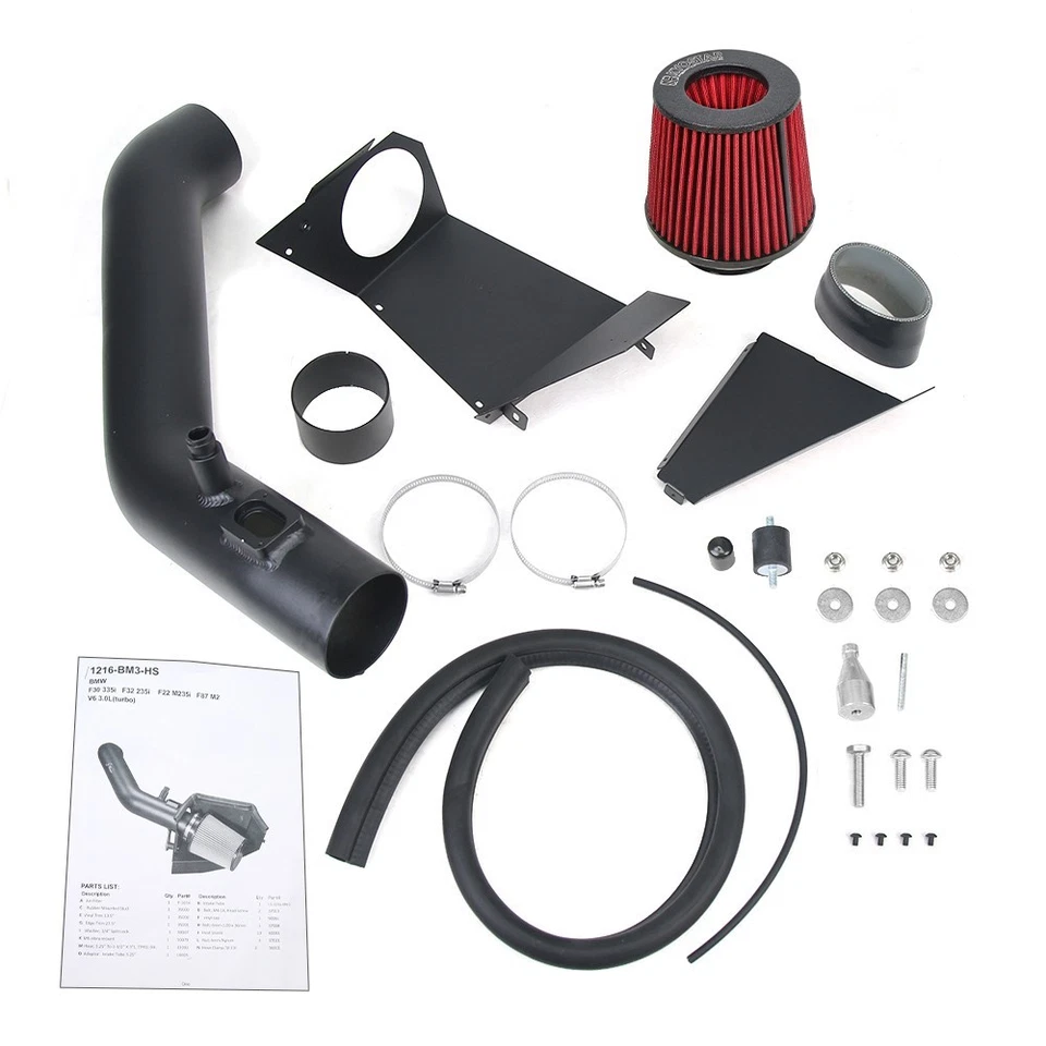 Sistema de admisión de aire frío de alto flujo para BMW 335i M235i 435i 3.0T Turbo 2012-2016 Foto 3 de 4