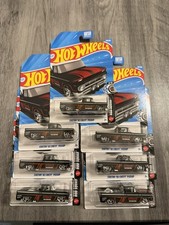 Lot of 7 Custom '62 Chevy Pickup #220 Black 8/10 Rod Squad 2026 Hot Wheels Mix L