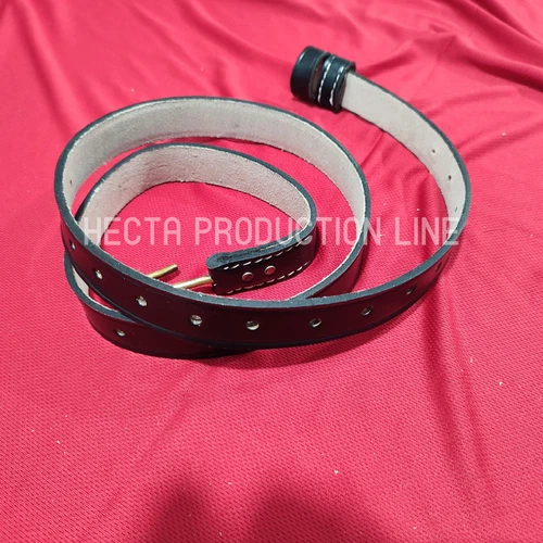 Civil War Rifle Sling – Black g Leather Strap for British Enfield Musket | 1860s