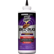 Hot Shot Bed Bug and Flea Killer Dust with Diatomaceous Earth - 8-ounces