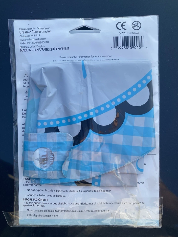 Foil Helium Balloon “it’s A Boy” 45cm 18in Diameter.  Ready To Inflate.  Unused - Image 3 of 4