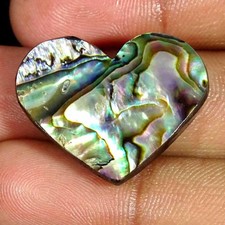 33,20Cts Pierre Précieuse En Abalone Naturelle Cabochon Libre 28x23x7mm Cœur