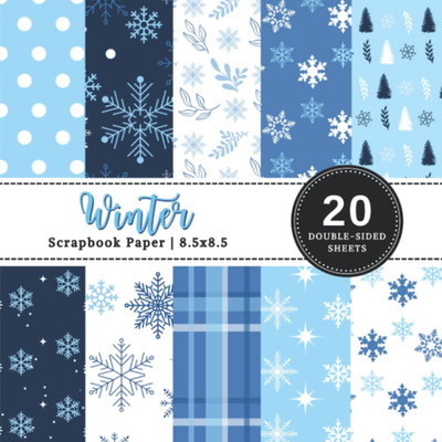 Winter Scrapbook Paper: Winter Pattern Craft Paper Pad for Scrapbooking | 20 Dou