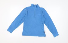 Womens UK XS Regular Trespass Blue Henley Sweatshirt