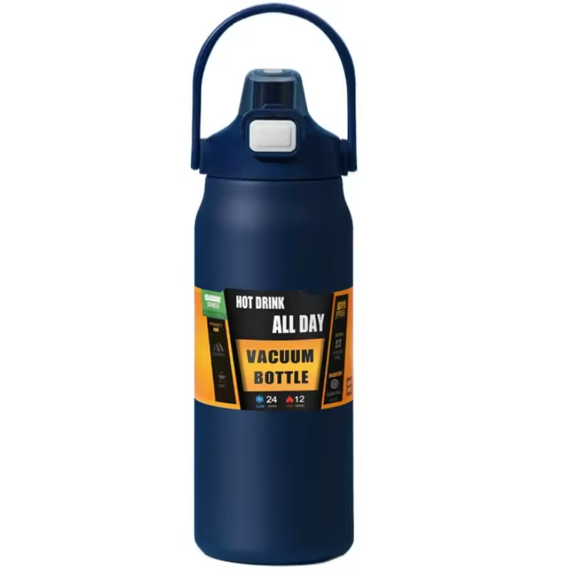 304 Stainless Steel Thermos Flask with Straw 800&ndash;1500ML Hot Cold Free Ship USA