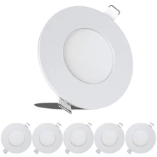 Leisure LED 5 Pack RV Boat Recessed Ceiling Light 240 Lumen Super Slim LED Pa...