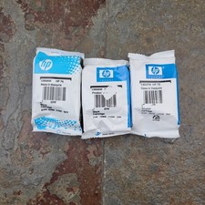 HP 74 Original Black HP 75 Tri-Color Ink Cartridges, OEM Lot Of 3