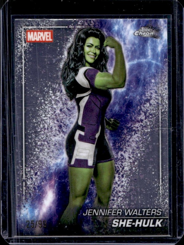 2025 Topps Chrome Marvel Studios She-Hulk The Snap Variation #/99