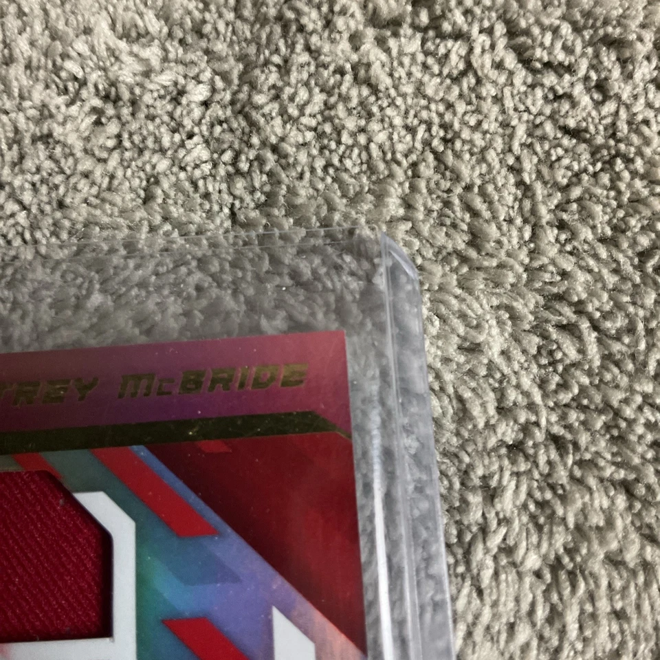 2022 Panini XR - Rookie Triple Swatch Autographs Trey McBride #237 Red /75 - Image 4 of 4