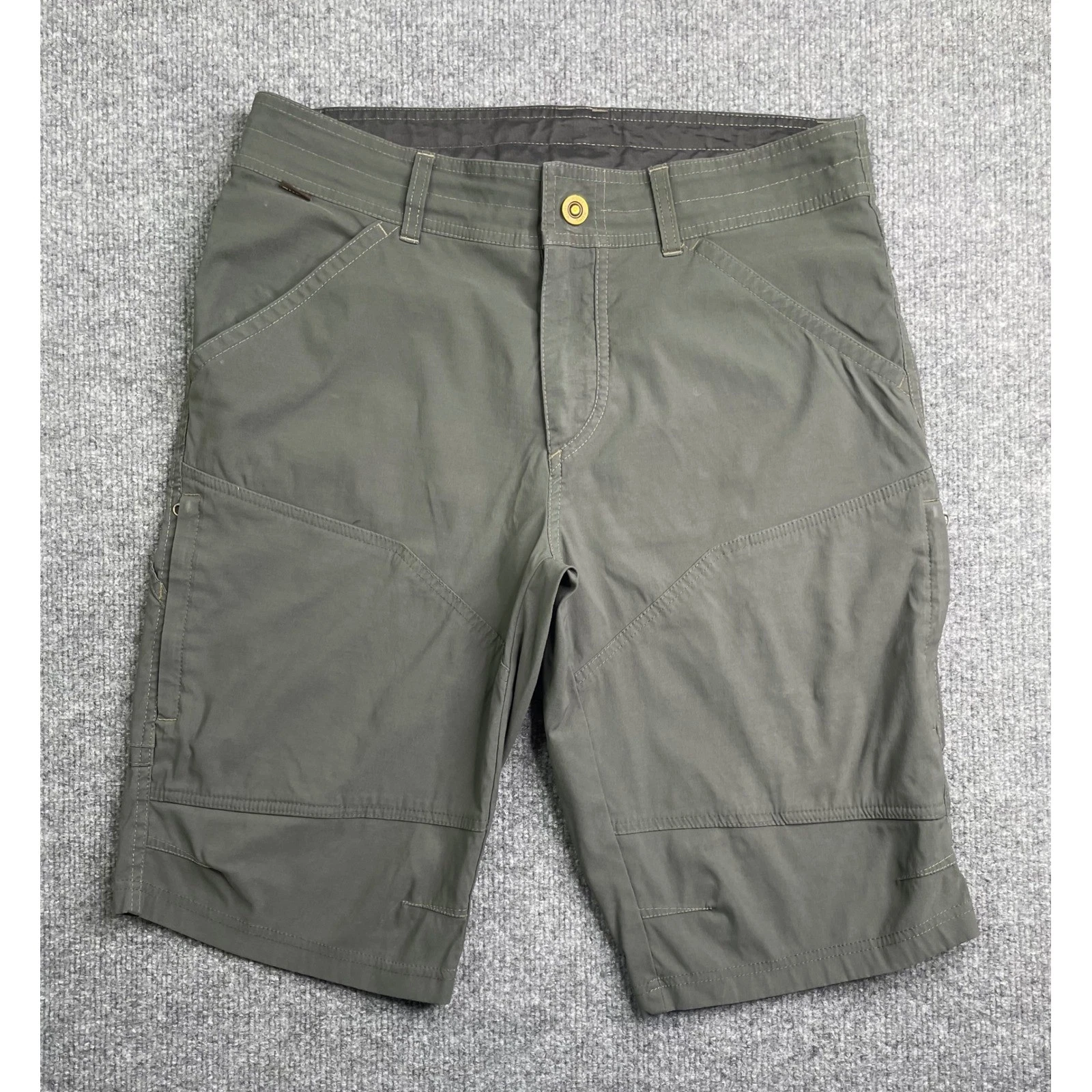Kuhl Renegade Shorts Mens 33 Olive Green Hiking Cargo Outdoor 5121