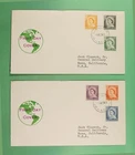 DR WHO 1954 NEW ZEALAND 2 FDC QEII COMBO R26518