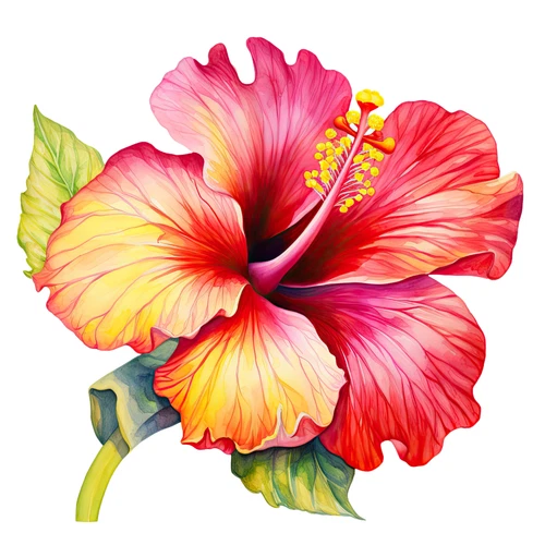 Hibiscus Flower Floral Self Adhesive Vinyl Sticker