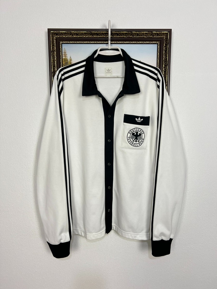 Vintage Adidas Originals Germany Football Jacket White Retro Track
